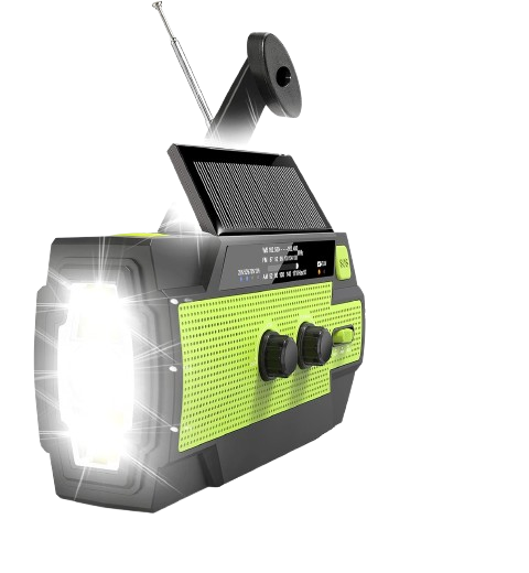 Weather Emergency Radio Solar Powered Hand Crank NOAA Alerts AM FM USB Fall 2025 Ready Backup Power For Storms