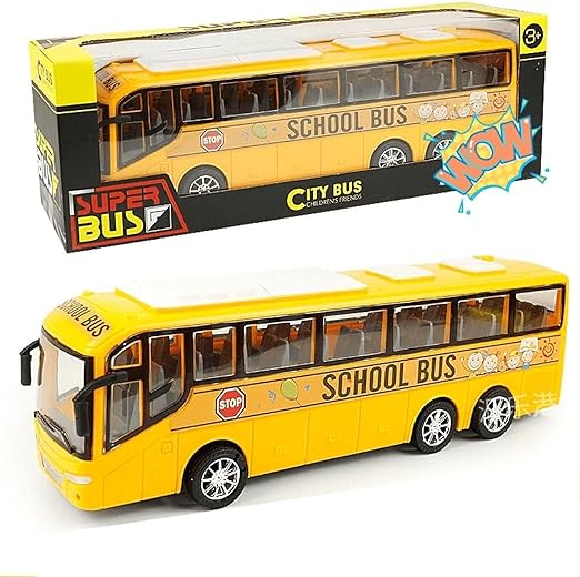 Remote Control Motor-Driven Tour Bus - Scale RC Vehicle with Lights for Kids, School & City Fun