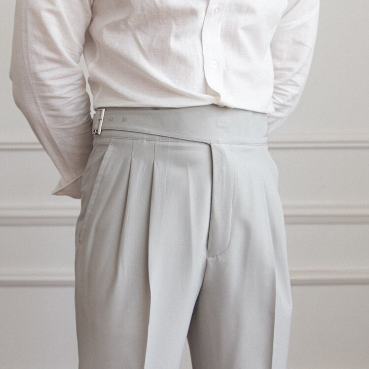 Stylish Loop Detail Pants for Modern Silhouette, Comfortable Fit, Versatile for Casual and Semi-Formal Wear-3