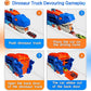 Folding Dinosaur Transporter Car Kit - 2 Die-Cast Cars for Competitive Play & Simple Storage
