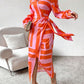 Elegant Striped Wrap Dress for Women, Flattering Plus Size Summer Dress, Versatile Style for Any Occasion-4