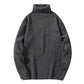 Men Warm Turtleneck Sweater - Ribbed Knit, For Winter