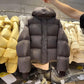 Women's Warm Puffer Jacket - Cropped, Cotton Padded, City