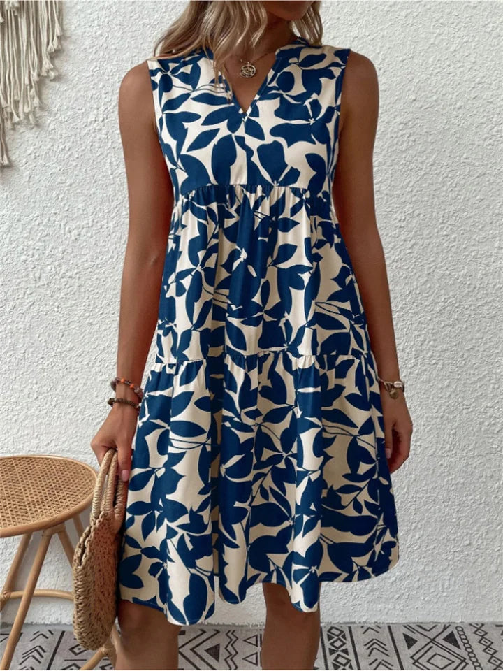 Variant image for Women's A-Line Floral Maxi Dress, Breathable Cotton Summer Dress for Beach and Garden Parties, Plus Size Available-9