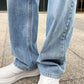Comfortable Men's Loose Fit Jeans with Straight Legs, Cotton Blend, Versatile Style for Casual and Formal Wear-5