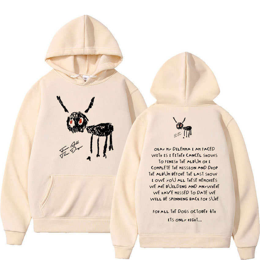 Men's Oversized Hoodie - Relaxed Spandex Blend, Streetwear
