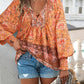 Variant image for Summer Floral Blouse for Women, Lightweight Cotton Top with Adjustable Fit and Boho Design, Perfect for Casual Outings-13