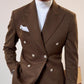 Light men's suit - timeless double-breasted Italian cut, for business, office-ready