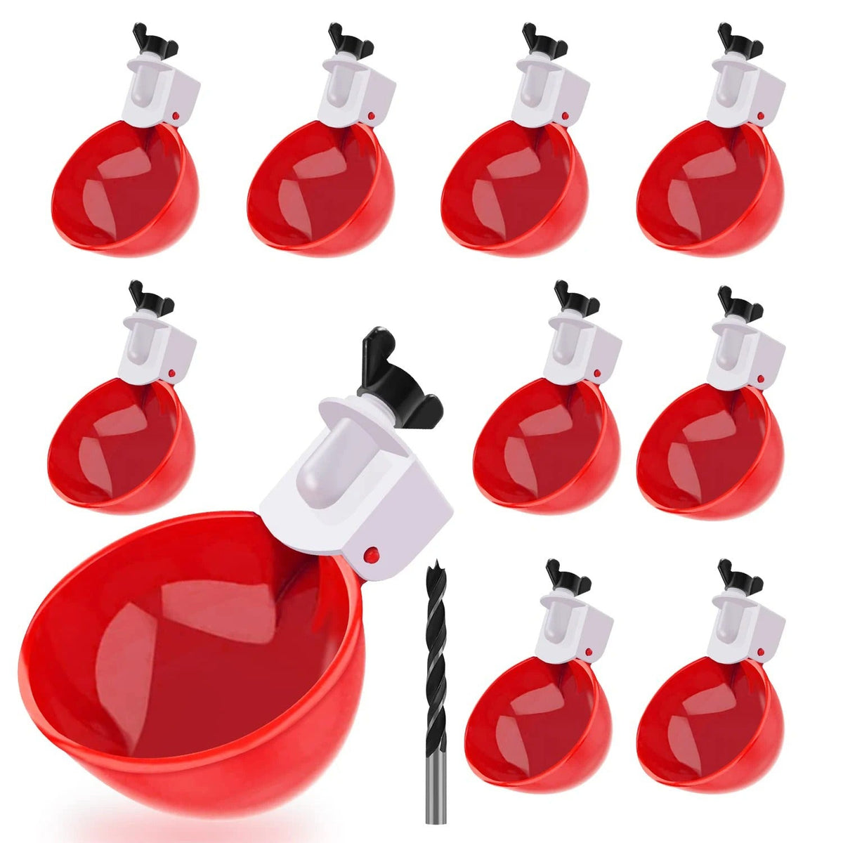 Chicken2026 Edition Waterer 10 Pack Automatic Gravity Fed Water Cups For Chickens Ducks Quail Backyard Farm