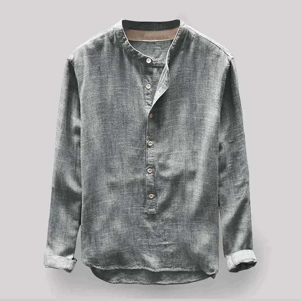 Variant image for Men's Linen Dress Shirt - Classic Elegance with Modern Comfort, Available in Sizes M-4XL-7