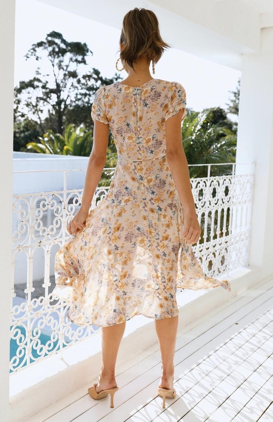 Elegant Long Sleeve Midi Dress for Women, Comfortable and Versatile Design for Daily Wear and Special Occasions-6