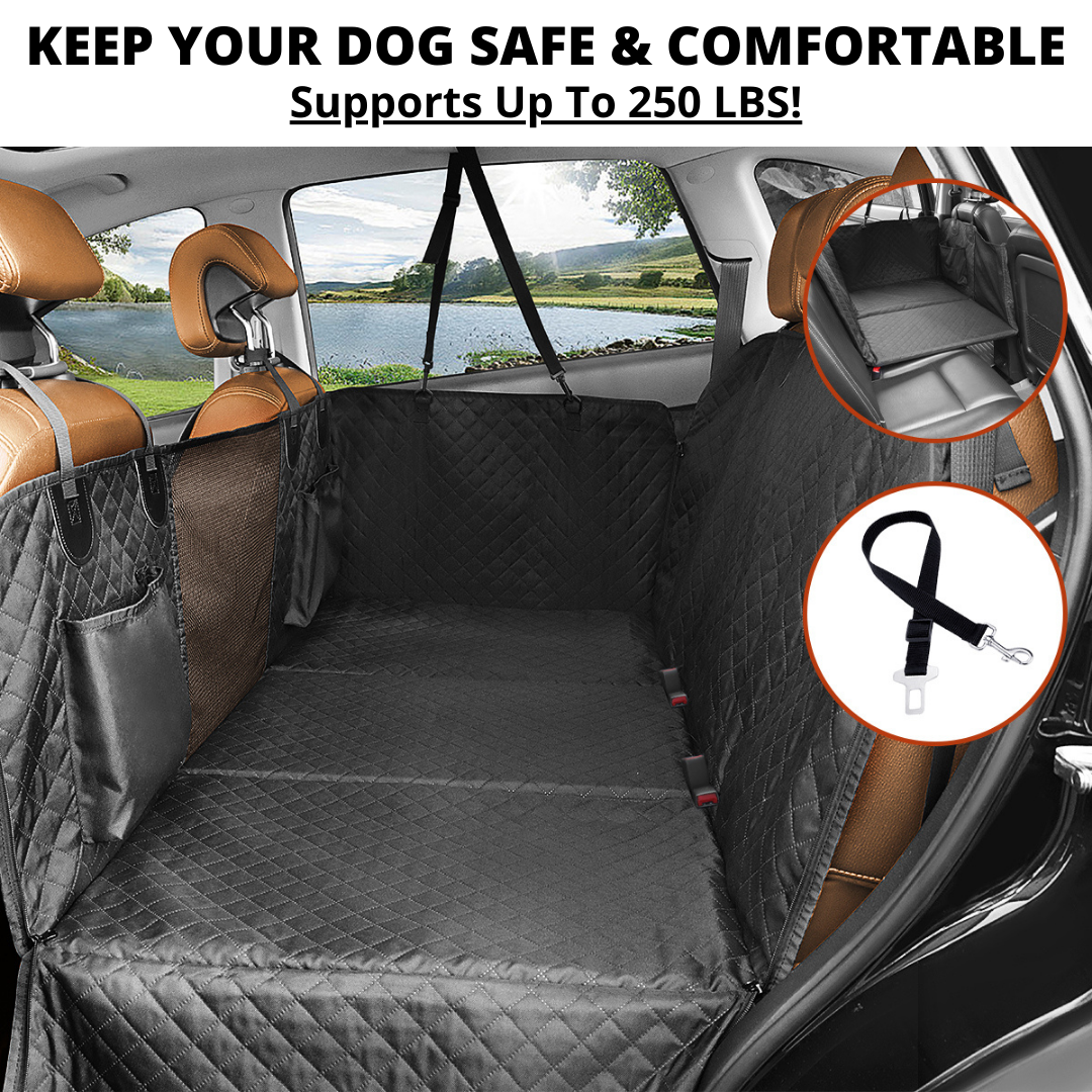 Car Seat Cover Hammock Water-Resistant Protector With Storage Pockets And Mesh Window For Cars And Trucks Fall 2025 Gift