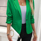 button-front, tailored, structured, polyester, office wear – Breathable women's blazer