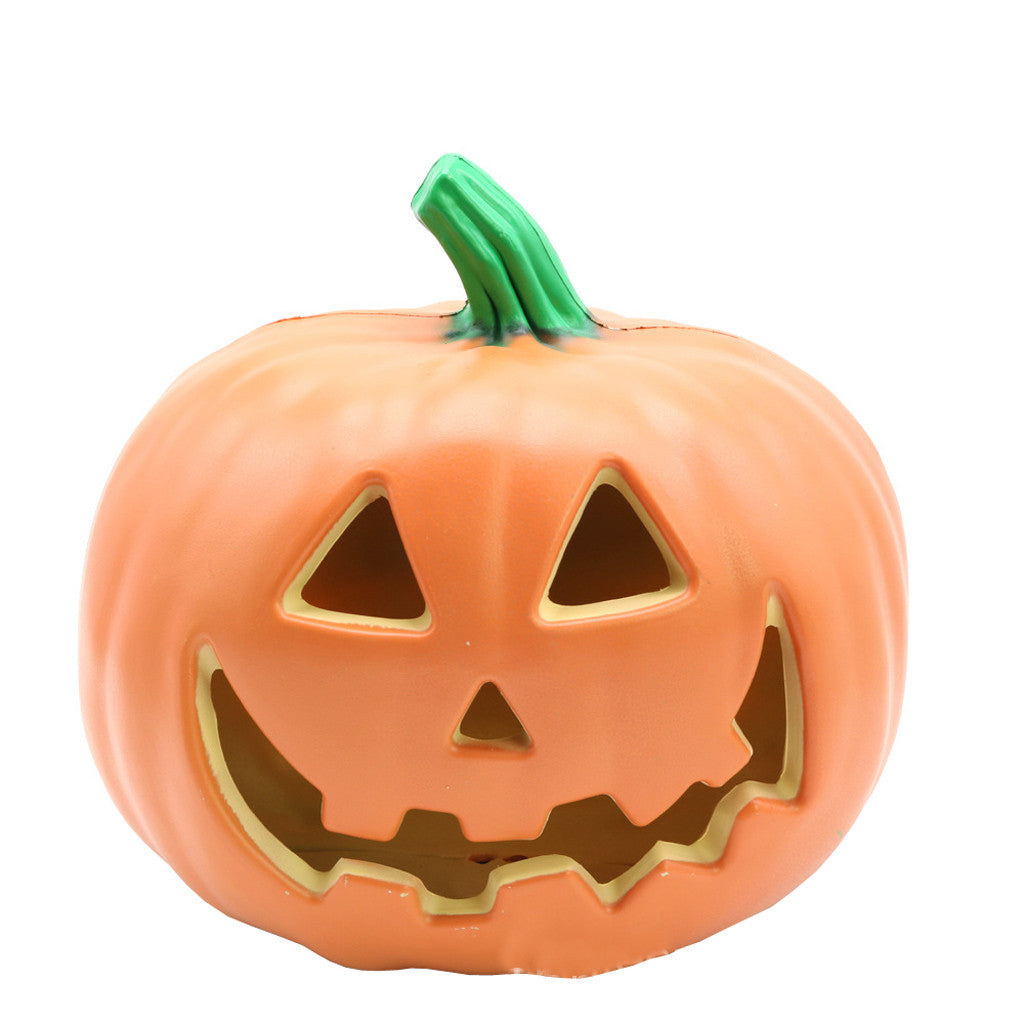 Pumpkin Halloween Lantern Plastic Blow Molded Decor