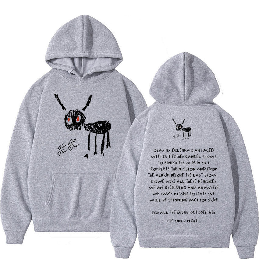Men's Oversized Hoodie - Relaxed Spandex Blend, Streetwear