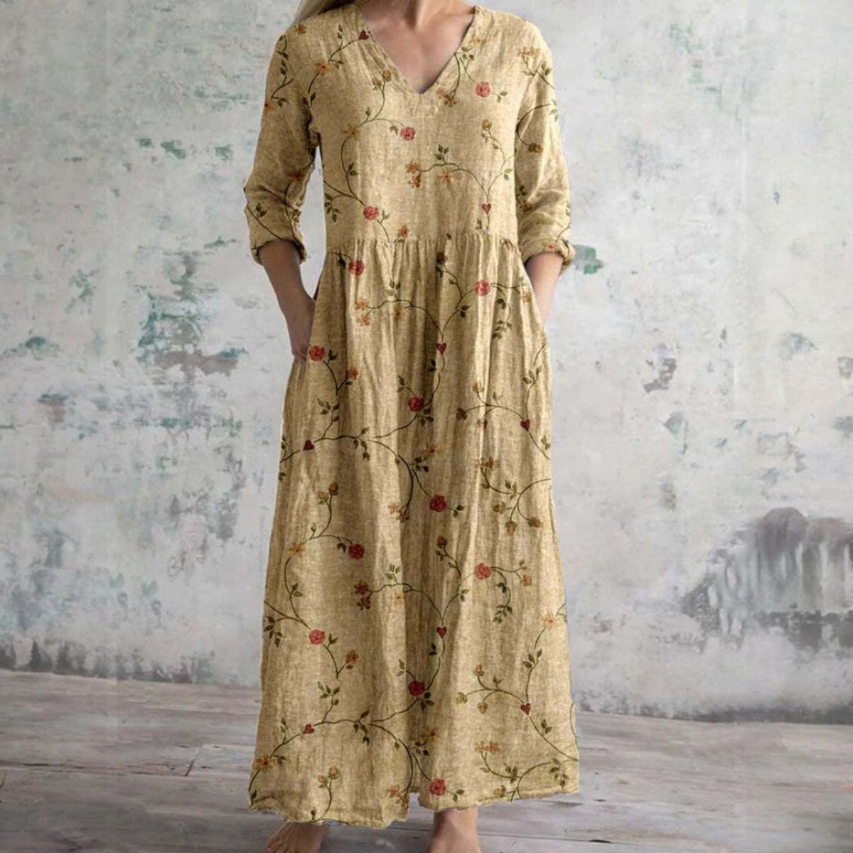 Variant image for Elegant Floral Summer Dress for Women - Versatile Wedding Guest and Formal Occasions-8