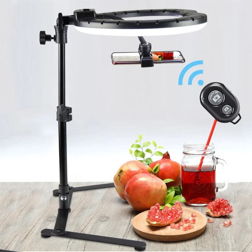 Light Ring Tripod Stand With Phone Holder For YouTube And TikTok Back To School Studio Kit USB Powered 3 Light Modes