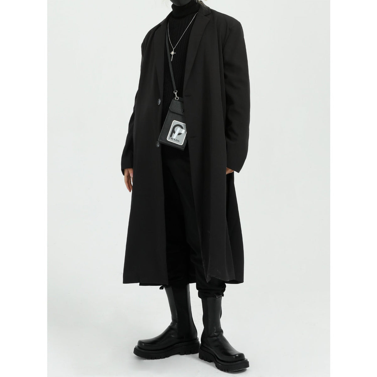 Light Relaxed Men’s Overcoat - Long Polyester Spring