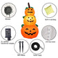 Outdoor Yard Decoration – 3.94ft Halloween Inflatable Pumpkin Stack with LED Rotating Lights