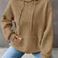Plush Cozy Women’s Hoodie Sweater - Waffle Knit Layering