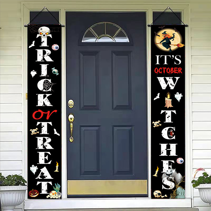 Doorway Halloween Banners Pair Oxford Cloth 180x30cm