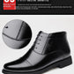Cozy Warm Mens Ankle Boots - Cap Toe, PU Leather, Winter