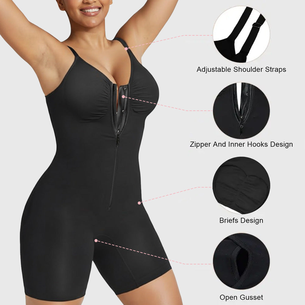 Women's Seamless Shapewear Bodysuit - full-body shaping, spandex blend, everyday wear