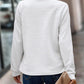Plush Relaxed Womens Pullover - Ribbed Zip, Polyester, Casual