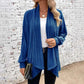 Plush Flattering Women’s Knit Cardigan - Draped Ribbed