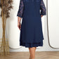 Elegant Plus Size Women's Dress for Formal Occasions, Stylish Wedding Guest Dress, Comfortable Knee-Length Design-6