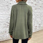 Plush Flattering Women’s Knit Cardigan - Draped Ribbed