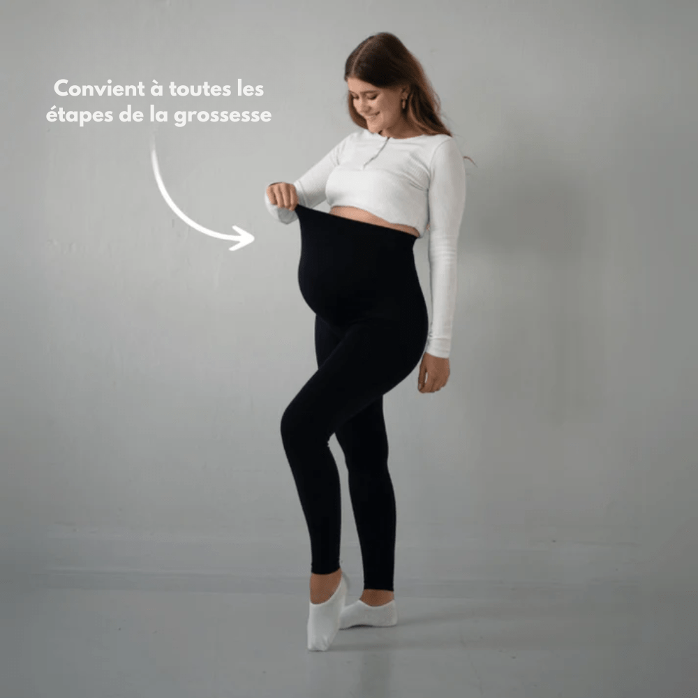 Comfortable Maternity Leggings with Supportive Stretch Belt for Pregnancy and Postpartum, Full-Length Yoga Pants-4