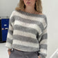 Cozy Oversized Women’s Pullover Sweater - Striped Knit