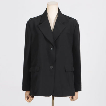 Asymmetric, Polished, Polyester, Office Wear Essential – Oversized Women’s Blazer