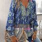 Summer Floral Blouse for Women, Lightweight Cotton Top with Adjustable Fit and Boho Design, Perfect for Casual Outings-5