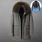 Warm Timeless Men's Down Jacket - Mid Length Polyester