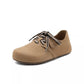Light women's flats - lace-up, round-toe, suede, casual everyday all-day wear