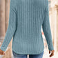 Plush Flattering Women’s V Neck Top - Ribbed Velvet, Casual