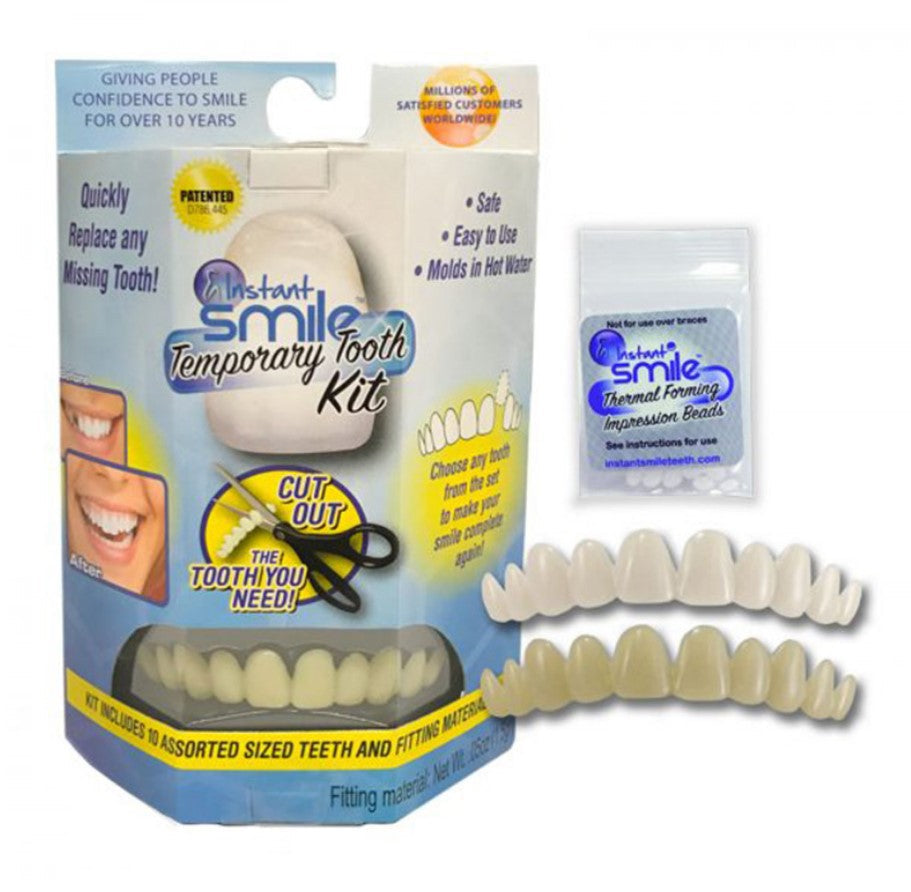 Temporary Teeth Kit Instant Smile Dental Prosthetic Molds Halloween Costume Accessory Safe Simple Use