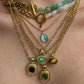 Layered2026 Edition Gold Tone Necklace Kit With Resin Stone Pendants Boho Statement Jewelry Gift Idea Fall