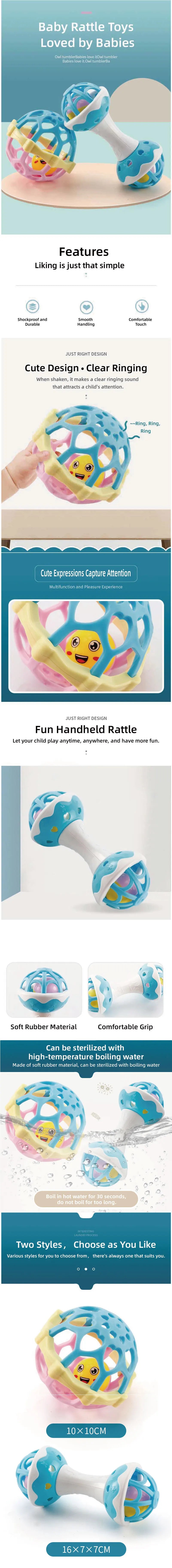 Rattle Baby Sensory Toy For Fine Motor Development