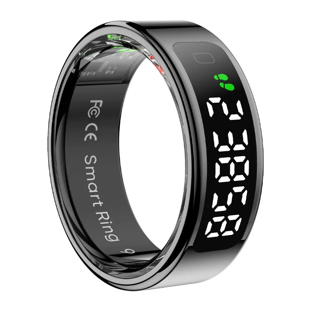 Smart Ring Health Monitor Wearable 5 ATM Water-Resistant Cordless Charging Fall 2025 Trend Gift