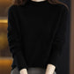Plush Timeless Women’s Pullover - Mock Neck, Wool, Work