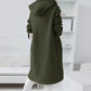 Relaxed Warm Women's Long Hoodie - Zip Front, Knit, Autumn
