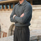 Refined Warm Men's Polo Sweater - Relaxed Cut, Knit, Winter