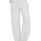 Casual Women's Wide Leg Pants, Loose-Fit Cotton Trousers with Drawstring Waist and Pockets, Lightweight Summer Style-6