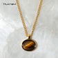 Layered2026 Edition Gold Tone Necklace Kit With Resin Stone Pendants Boho Statement Jewelry Gift Idea Fall