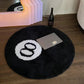 8 Ball Rug Round Tufted Halloween Floor Mat Fall 2025 Indoor Accent Plush Acrylic Entryway Rug