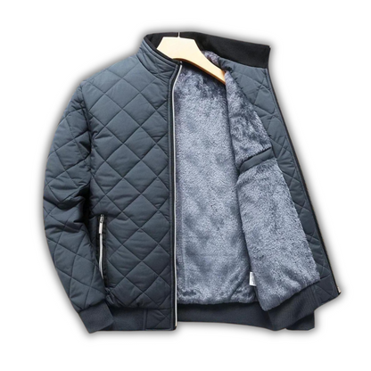 Men's Insulating Jacket - Quilted Bomber, Fleece, Winter