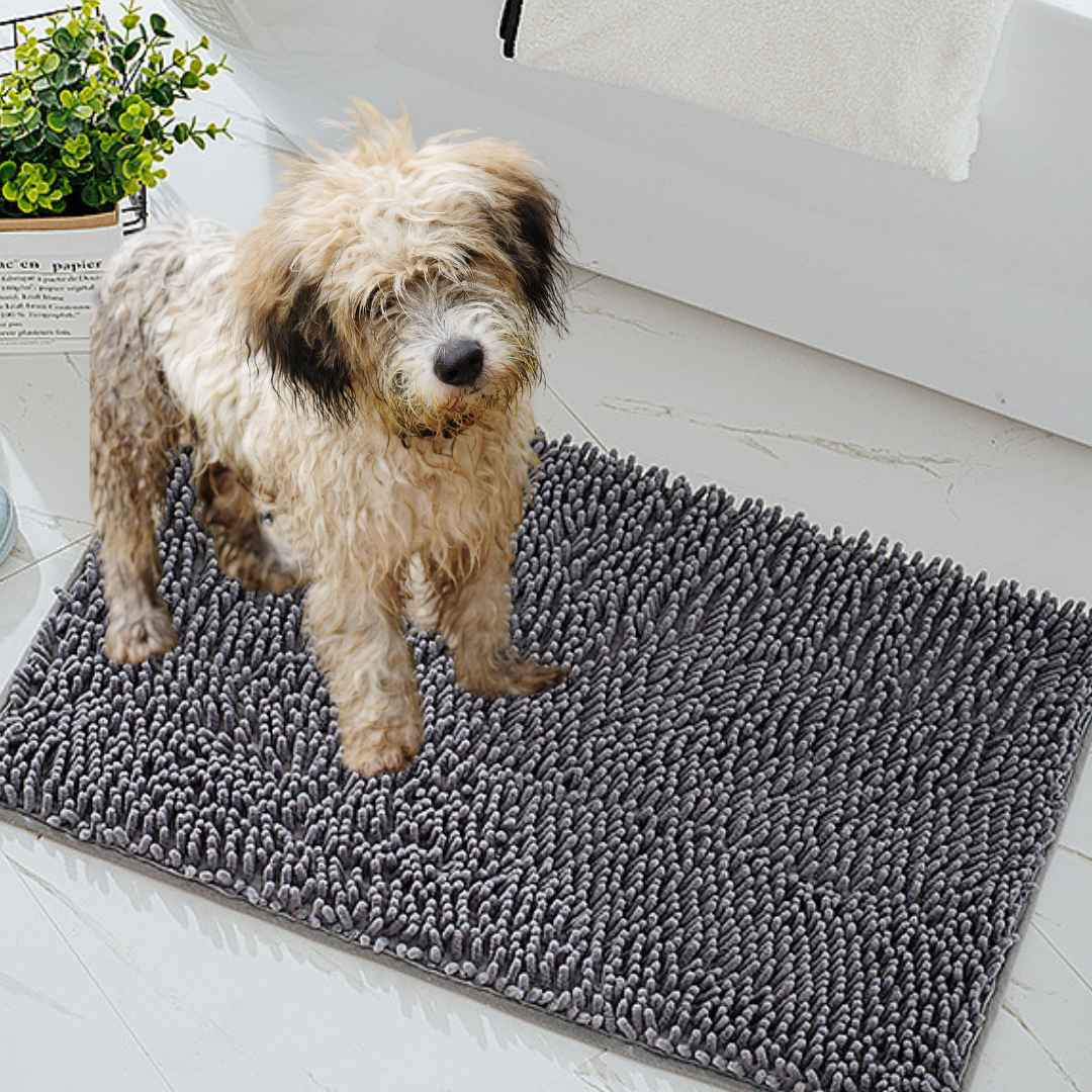 Paw-Drying Floor Mat With Superabsorbent Fast-Dry Microfiber Anti-Slip Backing 31.5x20 Inches Fall 2025 Pet Maintenance Gift